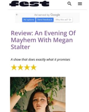 Megan Stalter Instagram - Thought I would post some of the other reviews ⭐️⭐️⭐️⭐️⭐️ (swipe to the end to see a picture of me and some incredible critics who invited me out to lunch after the show )