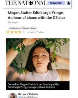 Megan Stalter Instagram - Thought I would post some of the other reviews ⭐️⭐️⭐️⭐️⭐️ (swipe to the end to see a picture of me and some incredible critics who invited me out to lunch after the show )