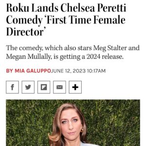 Megan Stalter Instagram - FIRST TIME FEMALE DIRECTOR premiering tonight at @tribeca coming to Roku ⭐️⭐️⭐️⭐️⭐️ couldn’t be more proud of @chelsanity the funniest most brilliant person 💗💗💗💗💗

Hair @stacyerin_hair 💗💗
Makeup @edwardcruz 💗💗 
Styled by @kattypaldos 💗💗💗