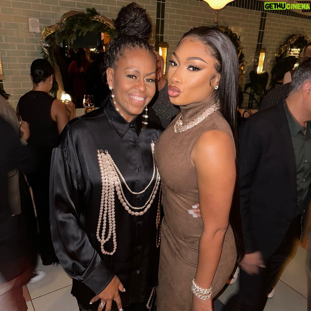 Megan Thee Stallion Instagram – The other night with Thee First Lady 👑 ...