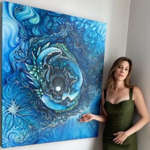 Melis Babadağ Instagram - 💙 90x110 Akrilik
Detaylar ➡️ @melisbabadag.painted