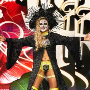 Melissa Cervantes Instagram - I'll tell you what, we were #loudasthunder last night with this war paint at #Homecoming #AEWDynamite @aew Which picture do you like the best? Drop it in the comments #thunderarmy