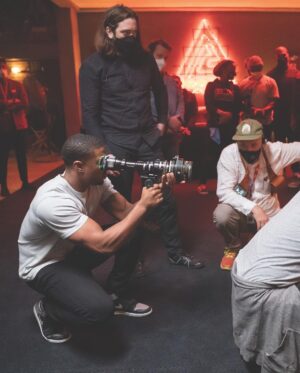Michael B. Jordan Instagram - Excited to be featured on @moviemakermag. Outside of IMAX cameras, my team came through with some custom stealth buildouts, like this “Fighter Mode” RED V-Raptor with Panavision VL spherical lenses. I know that don’t mean nothing to y’all but I had to geek out for a second. 😂🤓 I can’t wait for y’all to see! Much love to @kramorg and @heathcote_mike 🤟🏾 3|3|23