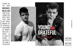 Michael Mealor Instagram - Young and Grateful. Big thanks to @mrwarburtonmagazine for the feature interview in the new issue! Go check it out now on their website! Link in story. 📸: @stewartshining