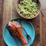 Michael Voltaggio Instagram - 🦃 tetrazzini @vulcaniamammoth theme park Turkey leg, mushroom gnocchetti.