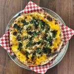 Michael Voltaggio Instagram - our new “pumpkin pie” @vulcaniamammoth pun intended 🍕 smoked mozzarella, butternut squash, pumpkin seeds, kale