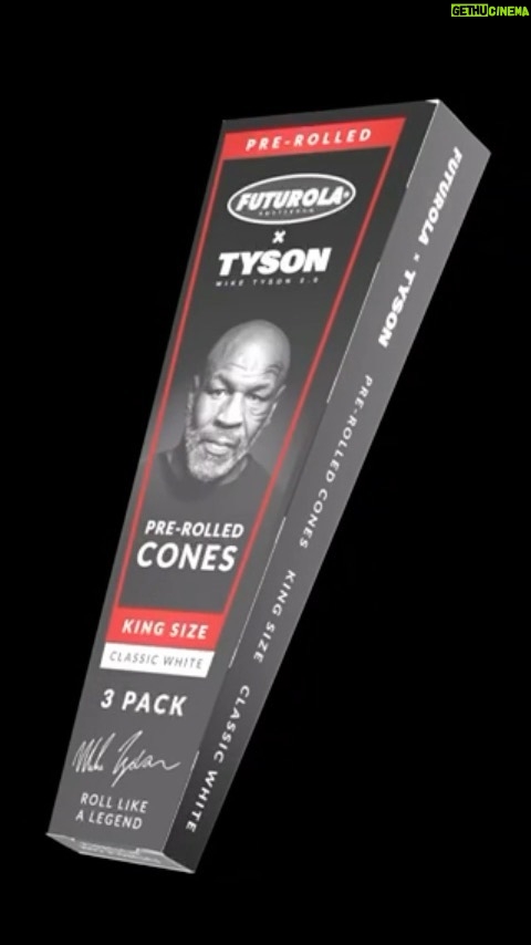 Mike Tyson Instagram - Just in time for @champstradeshows, @itstyson20 has teamed up again with @futurola to drop the most premiere King Size cones on the market. Launching in a 3-pack. “Tobacco-free and a perfect burn every time. Shop the collection at futurola.com + in today’s stories.”