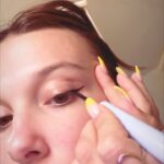 Millie Bobby Brown Instagram – on your mark eyeliner tutorial slays @florencebymills 💕❤️💕