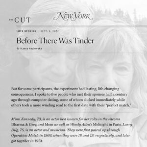 Mimi Kennedy Instagram - Happy Valentine’s Day! ❤️
My love story begins with the 1st computer dating system #OperationMatch 
in 1966!

Link to the full article in my story. @thecut @nymag 

#valentinesday #computerdating #onlinedating