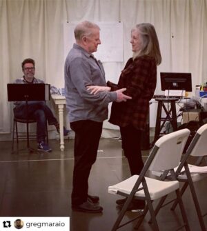 Mimi Kennedy Instagram - Repost from @gregmaraio
•
I couldn’t help sneaking this photo at rehearsal. I could watch these two all day. #prupayne @mimikennedyla #gordonclapp @seanddaniels
@arizonatheatre