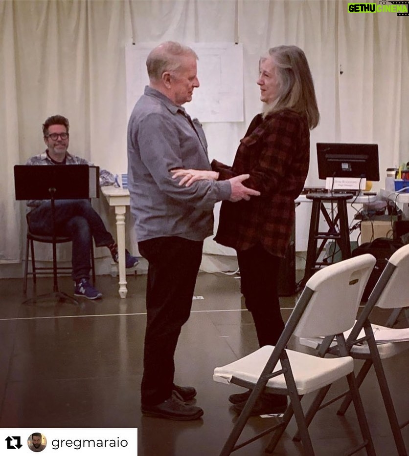 Mimi Kennedy Instagram - Repost from @gregmaraio • I couldn’t help sneaking this photo at rehearsal. I could watch these two all day. #prupayne @mimikennedyla #gordonclapp @seanddaniels @arizonatheatre