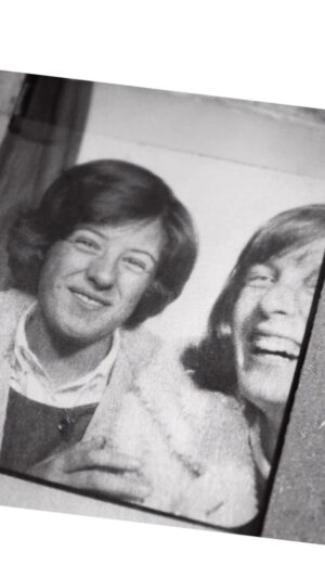 Mimi Kennedy Instagram - Happy Birthday to my best friend Nancy! 🥳 

Here we are in 1961 being silly in a photo booth. You can see from my scrapbook caption that I had this on my dressing room mirror when I was on Broadway in #greasethemusical 

🎶”Ain’t it good to know you got a friend”🎶 

There’s something extraordinary and grounding about shared history and long friendships.