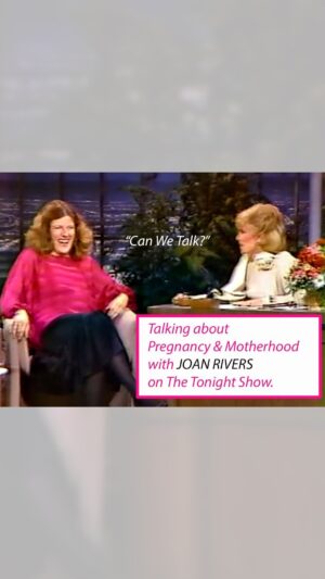 Mimi Kennedy Instagram - “Can we talk?” #HappyMothersDay 
Here I am (very pregnant) talking pregnancy & motherhood with the icon herself - @joanrivers on #thetonightshow 

@melissariversofficial 
#joanrivers #tonightshow #80slatenight #pregnancy #momcomedy #marvelous