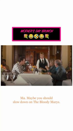 Mimi Kennedy Instagram - “It had to be said.” 

@jasonsegel @nicholasstoller #davidpaymer 

Here’s hoping your #mothersdaybrunch this weekend doesn’t resemble this scene from The Five Year Engagement. 😂 
#mothersdayweekend #momadvice #momandson #momanddad