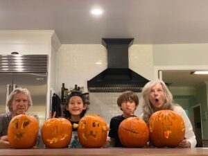 Mimi Kennedy Instagram - Great pumpkins. Grand grandsons. Prepping for Halloween. It’s ridiculous in our neighborhood. Van loads arrive. It’s like the Halloween scene in E.T. Boo. Oh yeah- and Boogedy- Boogedy boo. @mapleseedcreative @todney @modiggity100 @panya_dilg