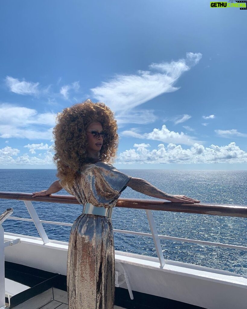 Miss Abby OMG Instagram - Mom just moming⚓️💙 Happy mother’s day all mothers💙 Being a drag mom and a queer mom means so much to me i have finally someone to leave my wigs when i die. #mothersday #cruise #spartacus #wig #dragqueen #missabbyomg #abbyomg Port of Marseille