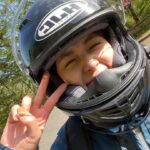 Miyu Kitamuki Instagram - GWだ〜! ヘルメット被ると顔ムニってなるよね〜ん🤞 ツーリングにもってこいの季節だ〜☘️ #ドラッグスター #YAMAHA