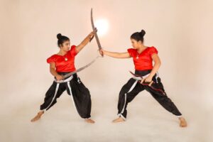 Monisha Vijay Instagram - Sisters in battle with the oldest martial art⚔️
.
.
#kalaripayattu #katara
#katar #kalari
#kalaripayattumartialarts #kalaripayyatu #kalarippayattu #sword #sheild #swordfight #martialarts #martialartist #martialartphotography #martialartstraining #superwoman #supergirl #selfdefense #fight #supersisters #selfdefenseforwomen #selfdefensetraining #ethirneechal #ethirneechalserial #suntv #photooftheday #silambam #velu #kick