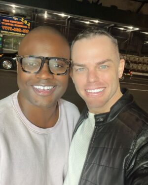 Morgan McMichaels Instagram - I snapped a quick pic with my bestie @theonlymayhem , let me tell you the lighting on the street could be seen from space but it was fabulous and we had to 😆 ! Think we are looking pretty good and aging like a fine wine 🍷 !! It’s always such a special (and a whole lotta fun) time getting to hang out and have a giggle with May May :)