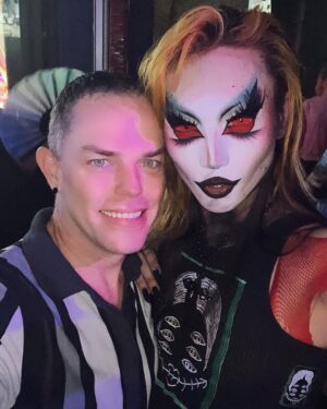 Morgan McMichaels Instagram - GOOD MORNING ! What a great way to start the day , a picture with the fabulous @hosoterratoma from @bouletbrothersdragula !!! When I tell you this was a dream come true to have them on the @mickysweho stage and go meet such a flawless performer !! What a great night and make sure you’re following this amazing artist !!!