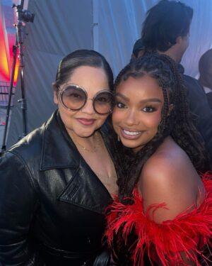 Moriah Brown Instagram - Celebrated the premiere of one of the most important people in my life growing up @annieggonzalez ‼️ Pls go watch @flaminhotmovie it is a MUST SEE, a beautiful inspiring story. Growing up smack in the middle of east la together to seeing her on the big screen in a movie representing us chicanos all over means SO MUCH! I am so damn proud and love you cousin🥹 #flaminhotmovie OUT NOW on @hulu @disneyplus Huge Congrats as well to @lindayvettechavez @devonfranklin @evalongoria ❤️

Mua: @shanell.sorrells 💄
Accessories: @maisonveemode