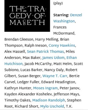 Mylo Uschold Instagram - Make sure you go out and check out @thetragedyofmacbethmovie when it comes out! #acting #moviemaking #macbeth #denzelwashington #francismacdormand