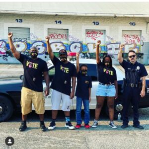 Mylo Uschold Instagram - Serious topic! Another successful day with my video dad @pagekennedy #vote #blm #policebrutality