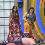 Namratha Gowda Instagram - Nammu slaying the style game like a queen 😉 @colorskannadaofficial @officialjiocinema Outfit: @sck_designer_studio Styling: @likitha_suresh_ #bbk10 #biggboss #season10 #colorskannada #jiocinema #namarathagowda #nammu #relentkreationz