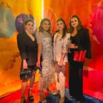 Natasha Luthra Instagram – Paper Fantasia with @hermes 🧡🌈
What a fab night @ro1711 @mishfakazi 

Wearing @qua.clothing ✨