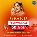 Navika Kotia Instagram - ✨ Great Indian Festival Sale 2023 : 50% Off On 100% Natural 🌿 and Organic Skin Care Products 🌟🌸. . 🛒 Shop now : https://www.meandearth.in . #meandearth #skincareessential #Skincare #WinterCare #HealthySkin #Moisturizer #festival #festivalseason #GoldenJojobaOil #Nutmegnutrition #festivalsale #navikakotia