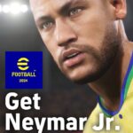 Neymar Jr Instagram - eFootball™️ 2024, o jogo de futebol da KONAMI do qual eu sou um embaixador, acabou de ser lançado. Essa versão conta com os novos dados da temporada para você curtir o melhor do futebol. Ainda por cima, agora está rolando uma campanha que vai te dar a minha carta de jogador como prêmio! E aí, está esperando o que para me adicionar ao seu time ideal ? #eFootball