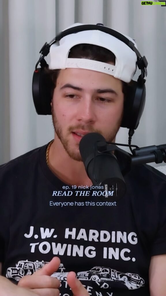 Nick Jonas Instagram - Context is probably one of my favorite and most used words. Why? Because context matters in life and it matters with people—although it’s often passed over for quick judgments instead. We can do better though, right? So grateful to have @nickjonas on Read The Room today. Y’all this man is wise and kind and full of encouragement. You’re gonna leave better than the interview found you, I promise! The link’s in my bio but you can listen wherever you get your podcasts 🙌🏼