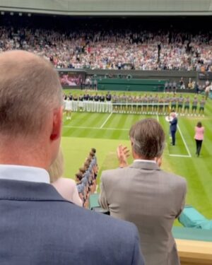 Nick Jonas Instagram - Beautiful day out at the tennis with my ❤️. Such an honor to sit in the Royal box and watch @marketavondrousova win her first grand slam.