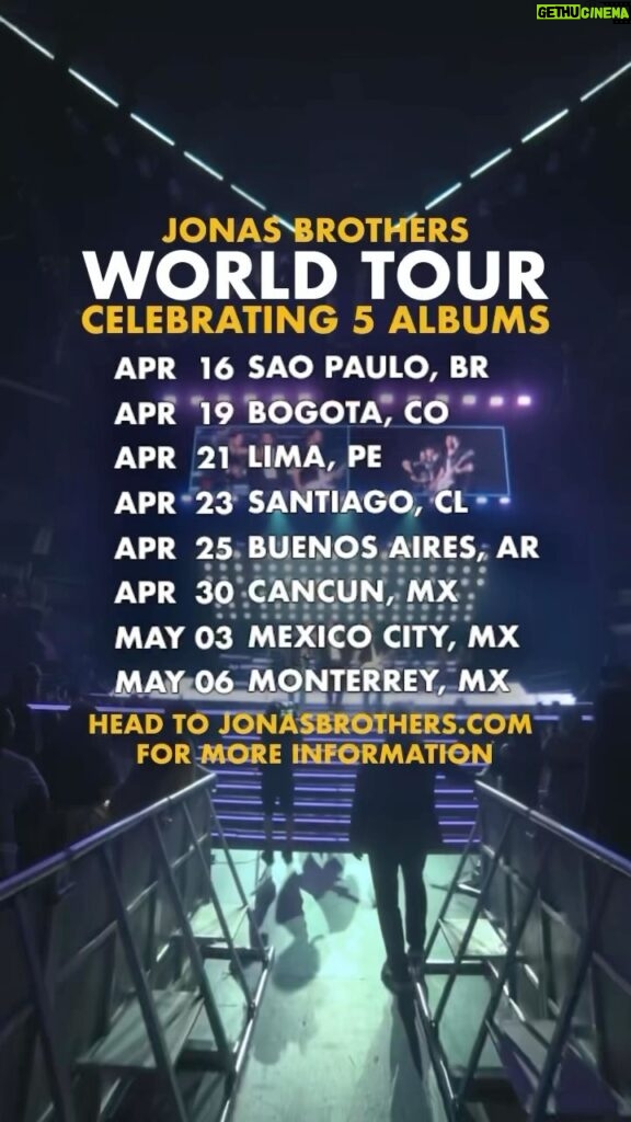 Nick Jonas Instagram - We heard you and couldn’t agree more that it’s time we came back to LATIN AMERICA!! Brazil, Colombia, Peru, Chile, Argentina and Mexico… We’ll see you next year ❤️ Visit jonasbrothers.com for on-sale times in your city!