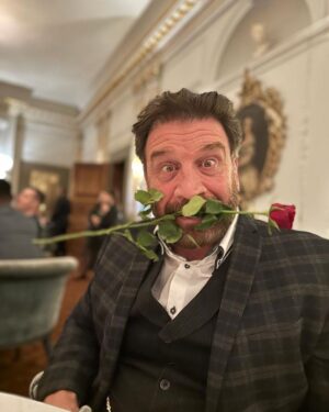 Nick Knowles Instagram - Wonderful romantic valentine’s with my lovely Katie at the incomparable @clivedenhouse restaurant - lovely service - a little too much wine and as you can see my best romantic face😂 the last pic was me saying “one langoustine?” If the dish is a langoustine dish it should have more than one langoustine - there was more noodle than langoustine! But that’s posh food for you sometimes. The meal was absolutely world class delicious - as were the wines. And all in such a beautiful historic setting.
And yes I paid for the meal - I just think people should know how magical it is - just put two langoustine or three on the langoustine dish 😳😂