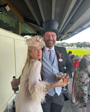 Nick Knowles Instagram - Magnificent day out with my love  @katie.dadzie and @hippocochrane and @thedoncc - lovely to dress up once in a while - hot day so may have over rehydrated - finishing with a lovely meal at our favourite @bluebellsrestaurant 
Magical summer memories made ❤️