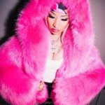 Nicki Minaj Instagram – Photos by @grizzleearts 
Long green fur Photos by Gotham/GC Images
