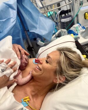 Nicki Shields Instagram - She’s arrived! Alyra (pron: a-lie-ra) Lily Sainthill. 7 lbs 3 oz. 🥰

We are beyond besotted. Her brothers seemingly adore her and haven’t poked an eye out (yet!). 

I can’t quite believe it. Am I really a mum of three ? 😳. It feels so surreal saying that out loud. I’m sure it was only yesterday we were getting married in Ibiza, partying without a care in the world! 

Having Alyra, the third (and final!) addition to the family makes it feel so complete and seeing the three kids together is just magical… I just need to work on my own magic now and grow an extra pair of hands… 

Huge thank you to all the doctors, nurses and midwives at Queen Charlottes Hospital. The treatment we’ve had from the moment I fell pregnant to leaving hospital with Alyra has been incredible throughout, especially the team who carried out my c-section and the nurses who cared for us after. 

Biggest thank you of all to my amazing husband @marksainthill, the calm voice throughout all the madness and juggling every thing behind the scenes. We couldn’t do it without you. 

Now - who’s got advice on bringing up a teenage girl? Given the circles I ran round my parents it’s probably best I start prepping now!!! 

#babygirl #newborn #AlyraLily #familyof5 #3under5 #family #queencharlottes #nhs