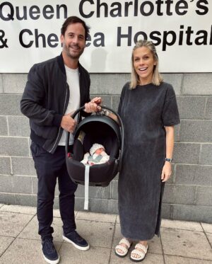 Nicki Shields Instagram - She’s arrived! Alyra (pron: a-lie-ra) Lily Sainthill. 7 lbs 3 oz. 🥰

We are beyond besotted. Her brothers seemingly adore her and haven’t poked an eye out (yet!). 

I can’t quite believe it. Am I really a mum of three ? 😳. It feels so surreal saying that out loud. I’m sure it was only yesterday we were getting married in Ibiza, partying without a care in the world! 

Having Alyra, the third (and final!) addition to the family makes it feel so complete and seeing the three kids together is just magical… I just need to work on my own magic now and grow an extra pair of hands… 

Huge thank you to all the doctors, nurses and midwives at Queen Charlottes Hospital. The treatment we’ve had from the moment I fell pregnant to leaving hospital with Alyra has been incredible throughout, especially the team who carried out my c-section and the nurses who cared for us after. 

Biggest thank you of all to my amazing husband @marksainthill, the calm voice throughout all the madness and juggling every thing behind the scenes. We couldn’t do it without you. 

Now - who’s got advice on bringing up a teenage girl? Given the circles I ran round my parents it’s probably best I start prepping now!!! 

#babygirl #newborn #AlyraLily #familyof5 #3under5 #family #queencharlottes #nhs