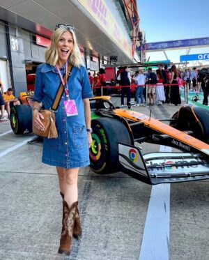 Nicki Shields Instagram - 🧡🙌🏼 ‘Fulfilled a childhood dream’ 🥹🥹… When your Dad turns to you in the @F1 pitlane and says that, you know it’s going to be a day to remember. 🧡

Super excited to get closer to the @f1 action than ever before, huge thank you to @salesforce for making it happen. 🙏🏼

Now it’s time to get exploring the British GP, can’t wait to share my experience with you! A quick reminder that YOU can enter for a chance to be trackside this season with Salesforce’s Customer 360 Sweepstakes. Answer four quick questions about your business and that’s it! Good luck 🤞🏼

Check out my link in bio to enter 

#BritishGP #F1 #Silverstone #salesforce 
#McLaren #ad