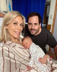 Nicki Shields Instagram - She’s arrived! Alyra (pron: a-lie-ra) Lily Sainthill. 7 lbs 3 oz. 🥰 We are beyond besotted. Her brothers seemingly adore her and haven’t poked an eye out (yet!). I can’t quite believe it. Am I really a mum of three ? 😳. It feels so surreal saying that out loud. I’m sure it was only yesterday we were getting married in Ibiza, partying without a care in the world! Having Alyra, the third (and final!) addition to the family makes it feel so complete and seeing the three kids together is just magical… I just need to work on my own magic now and grow an extra pair of hands… Huge thank you to all the doctors, nurses and midwives at Queen Charlottes Hospital. The treatment we’ve had from the moment I fell pregnant to leaving hospital with Alyra has been incredible throughout, especially the team who carried out my c-section and the nurses who cared for us after. Biggest thank you of all to my amazing husband @marksainthill, the calm voice throughout all the madness and juggling every thing behind the scenes. We couldn’t do it without you. Now - who’s got advice on bringing up a teenage girl? Given the circles I ran round my parents it’s probably best I start prepping now!!! #babygirl #newborn #AlyraLily #familyof5 #3under5 #family #queencharlottes #nhs