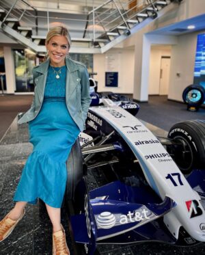 Nicki Shields Instagram - What a way to kick off the British GP with @williamsracing! 💙 Hosting ‘A Night at The Museum’ to celebrate their 800th, yes I repeat their 800th (!!) race in F1! 

Great chats with Team Principal James Vowles and his team on the teams future success

(Appreciate the devil is in the detail - so Hungary will be the official 800th race, but obviously a celebration with British fans is essential!) 

Special thanks to one of my fave gals @katymotorsport (who is smashing right now) for the confidence booster…. At a time when I’m questioning if it is really possible to do it all?! She reminded me of who I am 🥰 

Photo creds by two hot shots 🙌🏼💙📸 @rebecca_banks and @josephjones_ 

Wearing blue dress by @boden_clothing 

#williamsf1 #williamsracing #f1 #womeninmotorsport #forthecreators