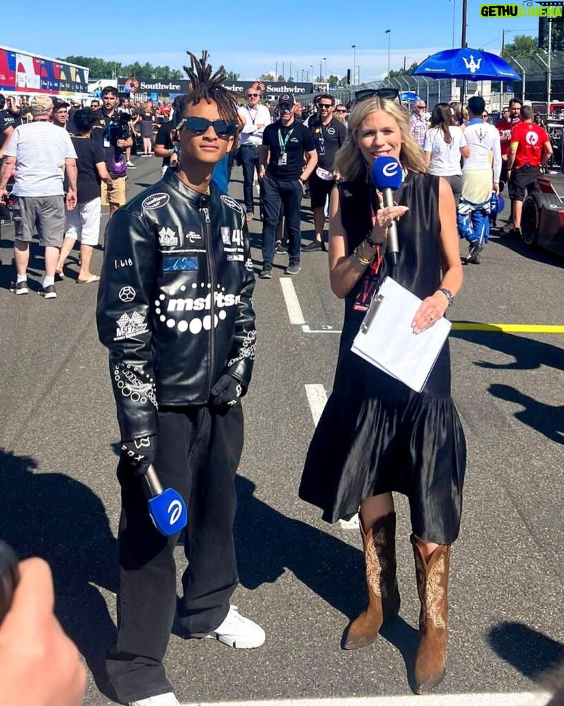 Nicki Shields Instagram - Portland you beauty! 🇺🇸 Soaking up an awesome atmosphere with Jaden Smith @c.syresmith on the gird. @piquetjr and @oliveraskew my wing men for the weekend 🎤🎤 Special shout out to everyone who looked after me this weekend… Bump and I felt very loved! It’s all those little things that really add up. Especially to Scotty dog @broncosound… Who carried around a foldable chair for me while we were on air just in case I needed to sit down.. 😳🥰🙌🏼 What a total legend! 💖 Thanks for all the lovely messages of support too, it really means a lot. 😘 There’s been a lot of love this weekend for these boots too.. I’m equally obsessed! Very kindly gifted from @russellandbromley. 👢👢Thank you @lauraparkesstyling_ 💖 Black dress @thefoldlondon Sunglasses 🕶️ @olivergoldsmithsunglasses #formulae #jaydensmith #portlandeprix #7monthspregnant #thefoldlondon #olivergoldsmith #sunglasses #lbd #cowboyboots #russellandbromley #pitlane #sustainablefashion