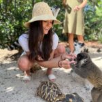 Nina Dobrev Instagram - officially an unofficial certified lemur masseuse ✅