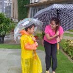 Nisha Rawal Instagram - ♥️ Today Kavish had a project day “best out of waste” and we prepared for it until late last night and after my Puchkoo went to sleep, I got a mail from school that the MCGM has declared a holiday for schools due to heavy rains! Bas! Phir kya tha, Littloo woke up to the good news and since I have my meetings starting late today, we went to the garden area as a “Mama-baby field trip” for his chapter in school called “Plants & Animals in their environment”. It was a short and sweet visit coz the wind and rains made it difficult for us to even stand with our umbrellas! We saw earthworms, discussed and touched things, jumped in puddles, clicked pictures and made tons of memories! Just felt like narrating this small moment and re-living it here by sharing with ya’ll! Do share a moment that you took for you and ur loved one to slow down and seal in your heart! ♥️ . . . Please 🚫 Repost without permission
