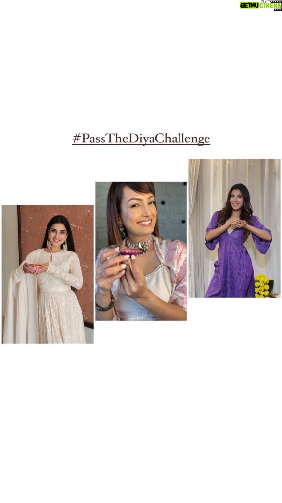 Nisha Rawal Instagram - With great influence, comes great responsibility 🌱 And while we may not be perfect but these little initiatives, we can make a whole lot of difference, one step at a time. Thanks to @handme.sustainable for coming up with this wonderful challenge with a great message to make sustainable choices whenever we can ♥️ . #PassTheDiyaChallenge #SustainableFashion #EcoFreindlyDiwali