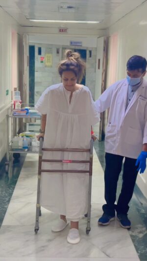 Nisha Rawal Instagram - ♥️
After 7 days at the hospital finally came home last night…

Have been on heavy painkillers and pretty groggy but will share my entire experience on my YouTube channel soon!

They said it right, “What doesn’t kill you, makes you stronger!”
.
.
.
Going home with Titanium legs! 

I am Unbreakable!
.
.
.
#NishaRawal
#NishaRawalReels