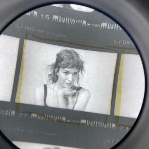 Noël Wells Instagram - i took another class at @theschooloflight. This time I photographed my friend @brittle - a multi hyphenate supreme beauty who is also currently starring in the fucking awesome show Severance. She sent me some pics of Patti Smith and then a few glam shots for inspo which was perfect because all I did during the pandemic was look at old magazines and caught up on great glam and rock photographers... and then I got to shoot on a Hasselblad ooh lala. I didn't have time to print many but this was my first time taking actual film portraits and I think we nailed it. Thanks again Andrew and I love you Britt you are very talented.