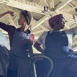 Olivia Swann Instagram - Tonight’s episode of Legends is a special one for me. The story of the Black Rosies, the phenomenal Black women and women of colour who fought to help out on the home front during WWII and endured relentless racism and sexism while they worked, is a story that is rarely told. Despite the intense discrimination, the Black Rosies pushed through because they were proud of the work they were doing and proud of their part in the war effect. Strong Black women have always existed throughout history, I’m here because of them, and honouring their lives and remembering them is such an important part of what we do. It’s an honour to help tell stories like these. I was so thrilled to work with @totallykimleigh who is one of the kindest and brightest souls I have ever met. She brought so much sincerity and heart to Gladys and it was humbling to share such beautiful and emotional scenes with her. Kimleigh, I can’t thank you enough. This episode highlights the strength of women and I couldn’t be more grateful for the incredible women I work with. My gals @lissethchavez @missamypembs @caitylotz @jesmacallan and @talaashe - thank you for having my back. Filming this episode was a very personal experience in many ways and, sadly, problematic behaviour and ignorance still exist which is why I care so much about stories like this one. For the Black Rosies Still, we rise 💪🏽🌹