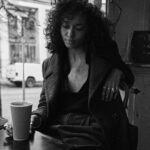 Olivia Swann Instagram - Friday on film ☕️ ⁣ ⁣ Had a stroll through Downtown Vancouver with the glorious @noahasanias - a stunning photographer and utter dream of a human 🖤⁣ ⁣ #downtown #vancouver #photoshoot #film #coffeemorning #pyrrha #blackandwhite #naturalhair #autumn #chillvibes